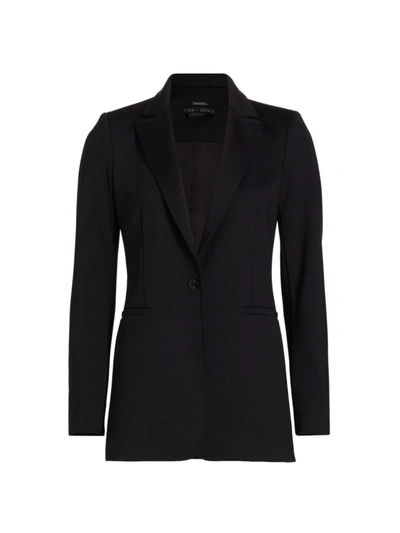 Alice And Olivia Breann Long Fitted Blazer In Black
