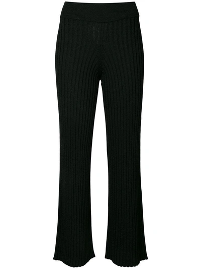 Roberto Collina Flared Ribbed Trousers