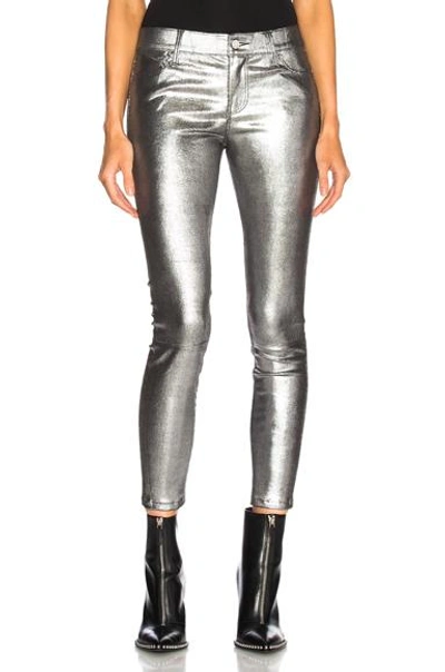 Rta Metallic Leather Jeans In Metallics