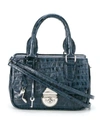 Sarah Chofakian Leather Tote Bag In Blue