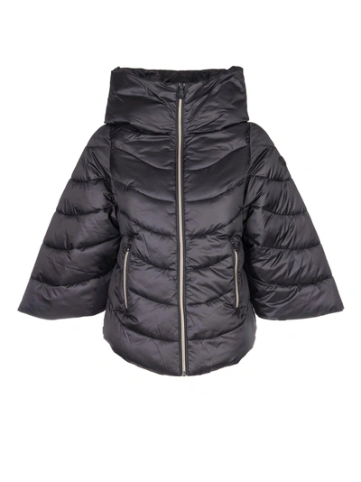 Save The Duck Cropped Sleeve Padded Jacket In Black