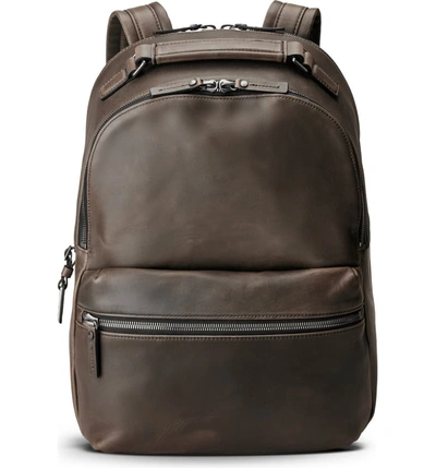 Shinola Men's Runwell Leather Backpack In Charcoal