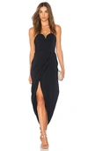 Shona Joy Strapless Tulip Hem Dress In Navy