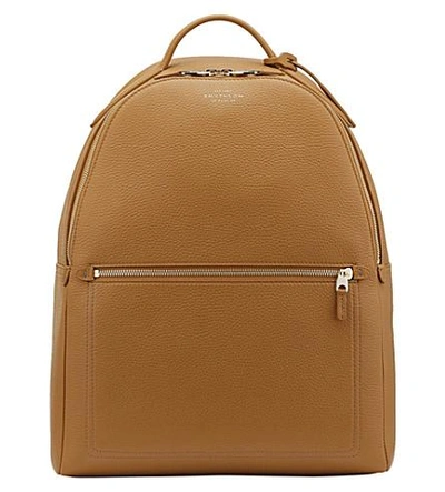 burlington leather backpacks Smythson Burlington Small Grained Leather Backpack In Imperial Yellow