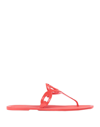 Ralph Lauren Toe Strap Sandals In Red