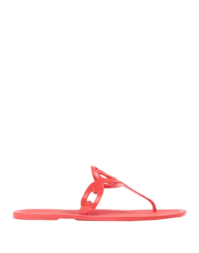 Ralph Lauren Toe Strap Sandals In Red
