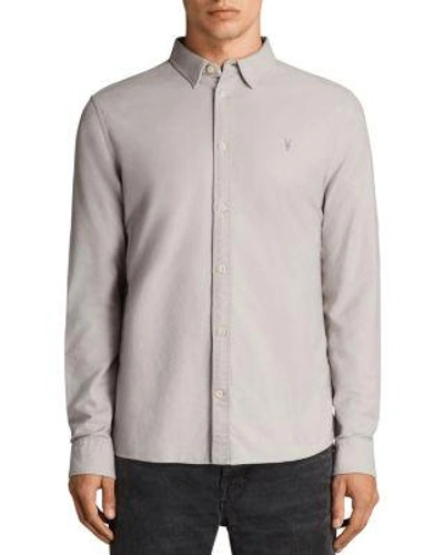 Allsaints Huntingdon Slim Fit Button-down Shirt In Pebble