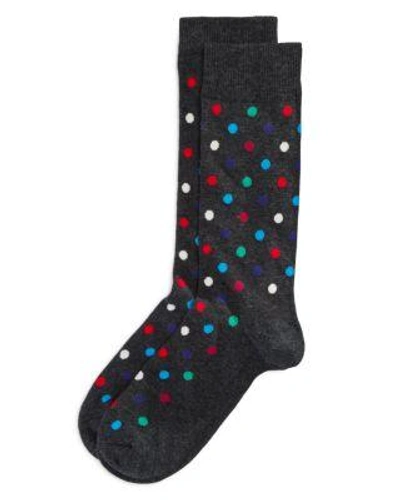 Happy Socks Dot Socks In Gray