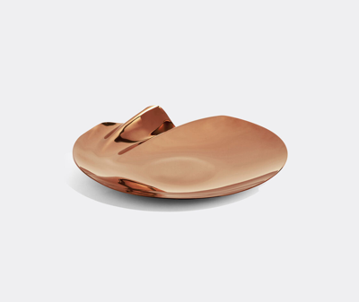 Zaha Hadid Design Serenity Stainless Steel Platter In Rose Gold