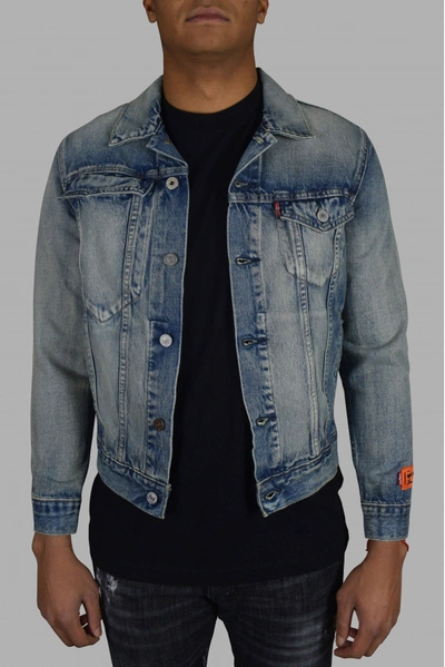 Heron Preston Denim Jacket In Blue