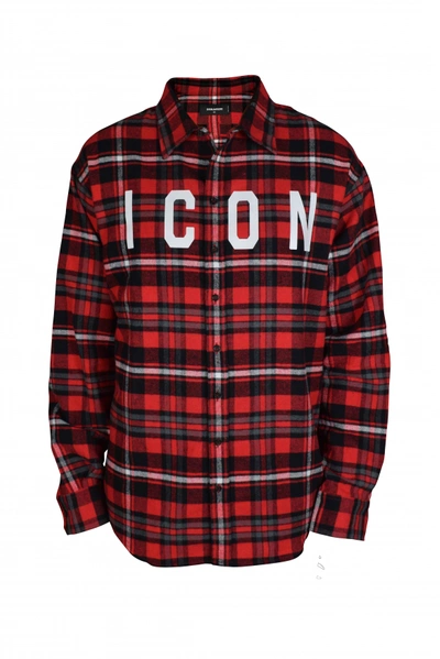 Dsquared2 Flannel Shirt In Red
