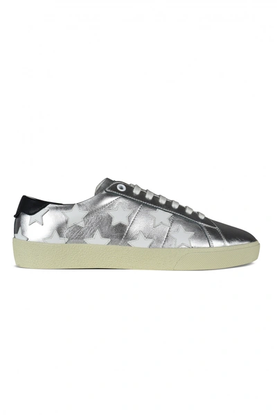 Saint Laurent Court Classic Sneakers In Silver