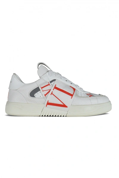 Valentino Garavani Luxury Sneakers For Men   Valentino Vl7 N White And Red Sneakers