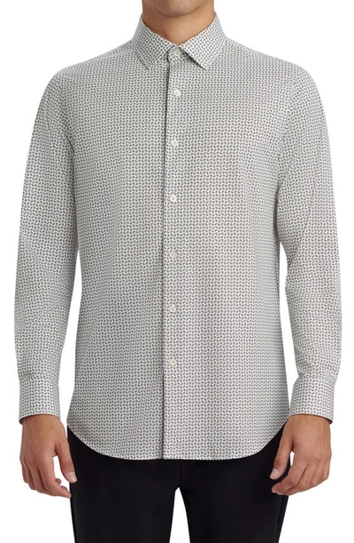 Bugatchi Ooohcotton® Tech Button-up Shirt In Platinum