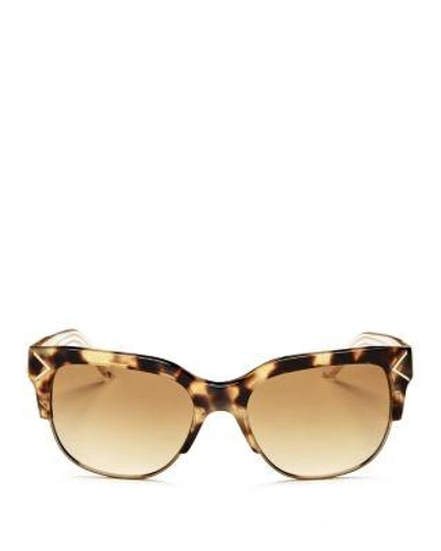 Tory Burch Women's Square Sunglasses, 55mm In Tokyo Tortoise/gold/amber Gradient