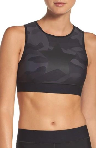 Ultracor Level Camo Knockout Crop Tank In Nero Matte