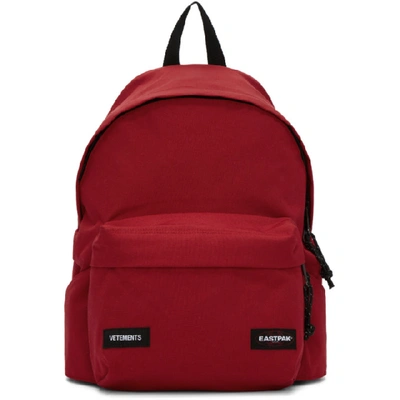 Vetements Red Eastpak Edition Tourist Convertible Backpack