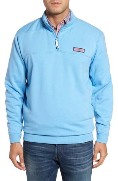 Vineyard Vines Collegiate Shep Quarter Zip Pullover In Ocean Breeze