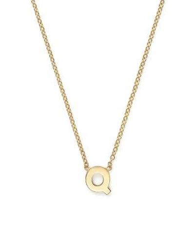 Zoë Chicco 14k Yellow Gold Initial Necklace, 16" In Q