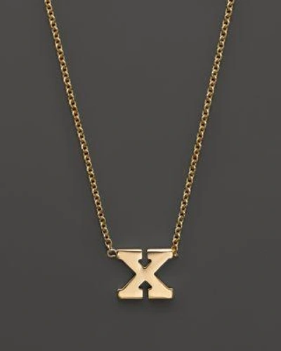 Zoë Chicco 14k Yellow Gold Initial Necklace, 16" In X