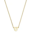 Zoë Chicco 14k Yellow Gold Initial Necklace, 16" In U