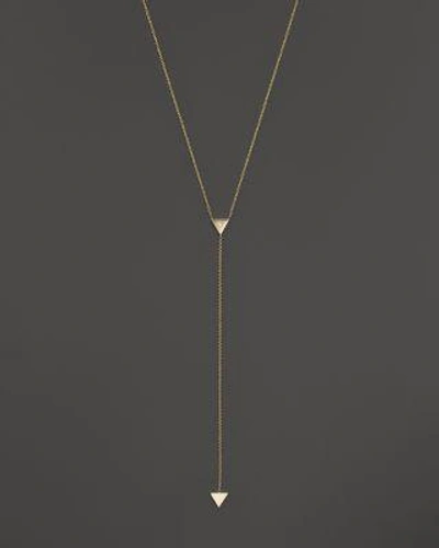 Zoë Chicco 14k Gold 2-triangle Lariat Necklace With Single Diamond, 16 - 100% Exclusive