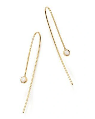 Zoë Chicco 14k Yellow Gold Wire Earrings With Opal