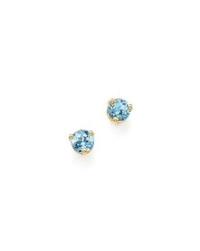 Zoë Chicco 14k Yellow Gold Aquamarine Stud Earrings - 100% Exclusive In Blue/gold