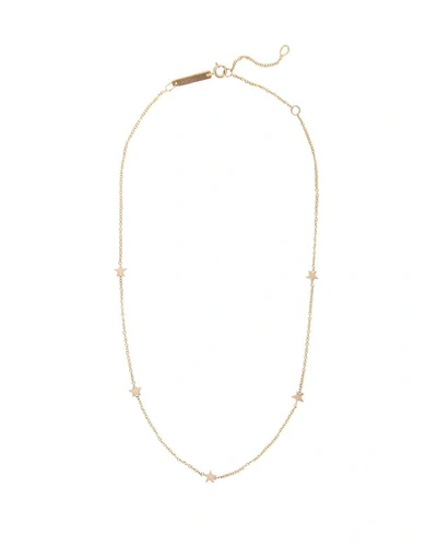 Zoë Chicco 14k Yellow Gold Star Station Necklace, 16