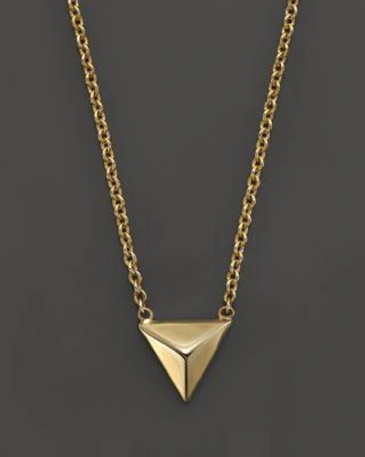 Zoë Chicco 14k Yellow Gold Triangle Pyramid Necklace, 16