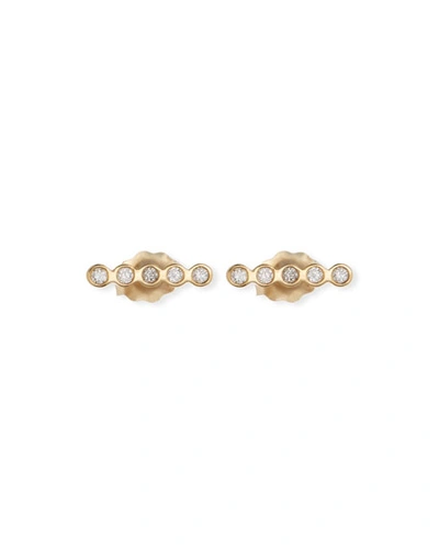 Zoë Chicco 14k Tiny Straight Diamond Bar Stud Earrings In White/gold
