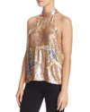 Parker Vika Sequin Star Top In Blush