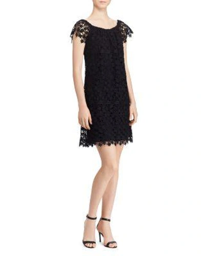 Ralph Lauren Lauren  Convertible Lace Dress In Black