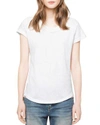 Zadig & Voltaire Woop Slub Tee In White