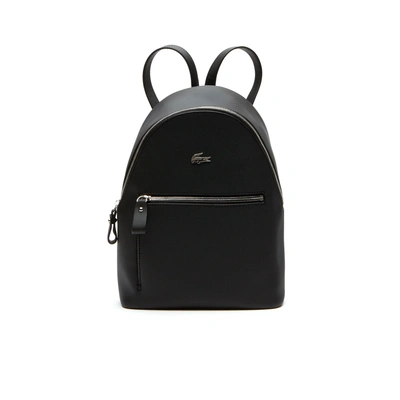 Lacoste Women's Daily Classic Coated Piqué Canvas Backpack In Black