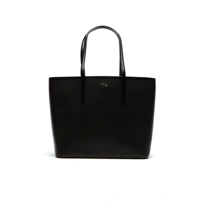Lacoste Women's Chantaco Piqué Leather Tote Bag In Black