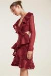 C/meo Collective Ember Long Sleeve Dress In Ruby