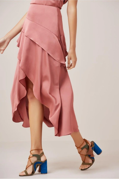Finders Keepers Seasons Skirt In Soft Mauve