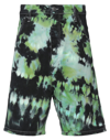 Ami Alexandre Mattiussi Cotton Denim Bermuda Shorts In Green