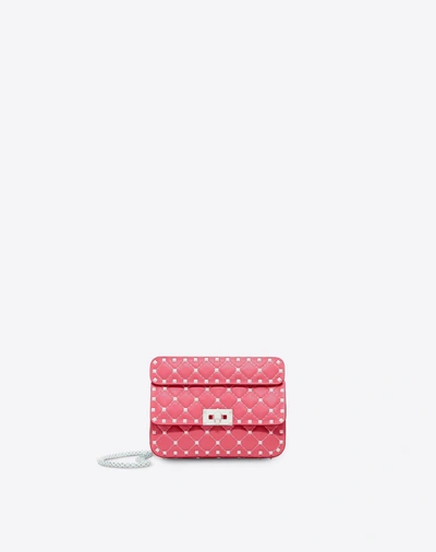 Valentino Garavani Free Rockstud Spike Small Chain Bag In Bright Pink