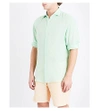 Frescobol Carioca Regular-fit Linen Shirt In Lt Green