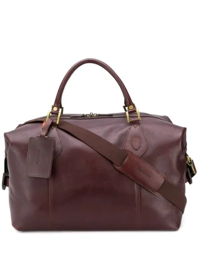 Barbour Travel Explorer Holdall Bag In Chocolate