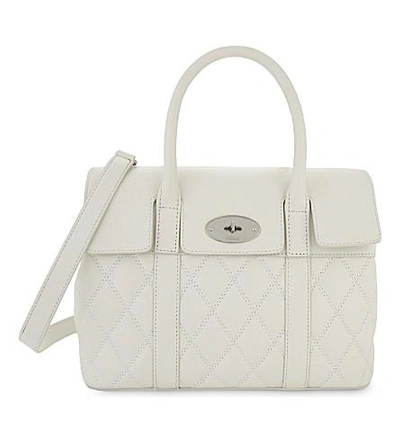 Mulberry Bayswater Small Quilted Shoulder Bag In White