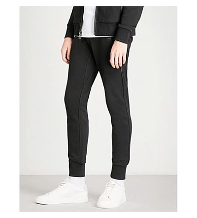 Michael Kors Skinny Mid-rise Cotton-jersey Jogging Bottoms In Black