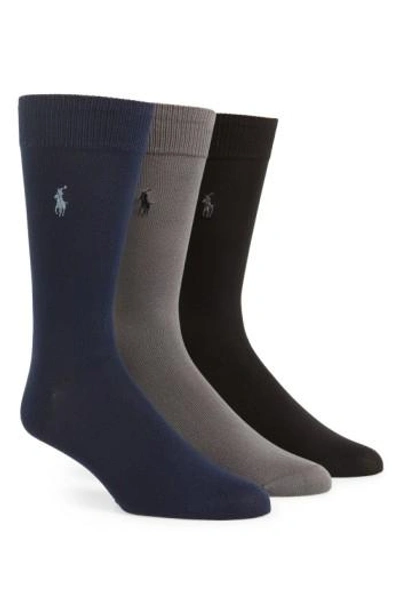 Polo Ralph Lauren Assorted 3-pack Supersoft Socks In Black Assorted