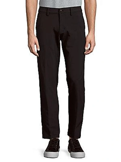 Saks Fifth Avenue Solid Flat Front Pants In Ink