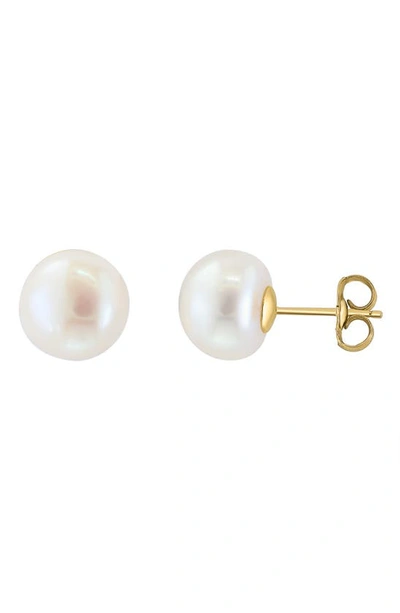 Effy 14k Yellow Gold 11mm Cultured Freshwater Pearl Stud Earrings In White