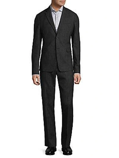 Roberto Cavalli Classic Wool Suit In Dark Grey