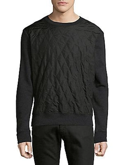 Maison Margiela Padded Pullover Sweater In Dark Grey