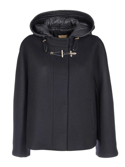Fay Cropped Coat In Black